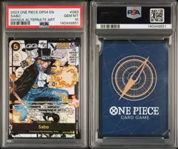 2023 ONE PIECE OP04-KINGDOMS OF INTRIGUE MANGA ALTERNATE ART #083 SABO PSA 10 - Image 3