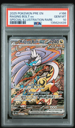 PSA 10 GEM MT Raging Bolt ex 166/131 Prismatic Evolutions SIR GEM MINT Pokemon - Image 1