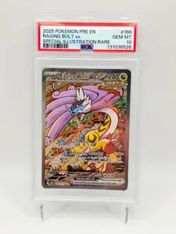 PSA 10 GEM MT Raging Bolt ex 166/131 Prismatic Evolutions SIR GEM MINT Pokemon - Image 1