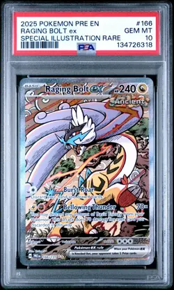 PSA 10 GEM MT Raging Bolt ex 166/131 Prismatic Evolutions SIR GEM MINT Pokemon - Image 1