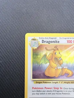 Pokemon Dragonite Fossil Unlimited 4/62 Holo Rare LP WOTC 1999 - Image 4