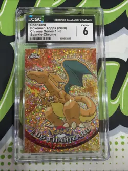2000 Topps Chrome Pokemon TV S1 Sparkle Charizard 🔥 CGC 6 Low Pop - Image 1