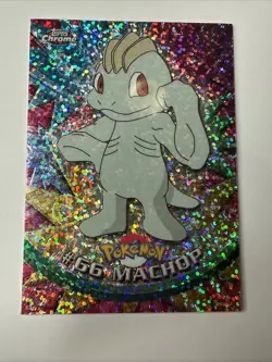 2000 Topps Chrome Pokemon Machop Pokemon Tv Sparkle #66 - Image 1