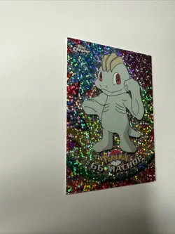2000 Topps Chrome Pokemon Machop Pokemon Tv Sparkle #66 - Image 2