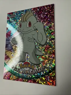 2000 Topps Chrome Pokemon Machop Pokemon Tv Sparkle #66 - Image 3