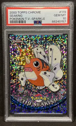 SPARKLE Seaking #119 PSA 10 Gem 2000 Topps Chrome Pokemon TV Series 2 - Image 1