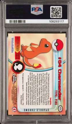 2000 Topps Chrome Pokemon T.V. Charmander Sparkle #04 PSA 7 Population of 3 - Image 2