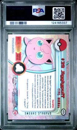 2000 TOPPS CHROME POKEMON T.V. SPARKLE #39 JIGGLYPUFF PSA 8 - Image 2