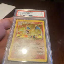 Pokemon Charizard #4/130 Holo Rare 2000 Base Set 2 PSA 7 NM - Image 2