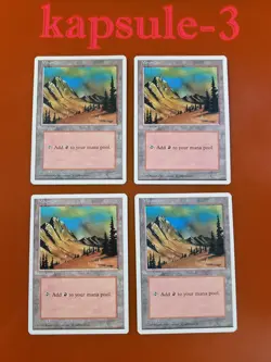 4x Mountain (Version C) | 4th Edition | MTG Magic Cards - Image 5