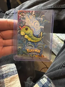 2000 TOPPS Pokemon #10 Caterpie Stage 1 Die Cut Embossed card EV 1 of 12, Rare - Image 1