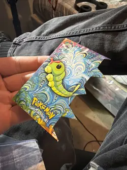 2000 TOPPS Pokemon #10 Caterpie Stage 1 Die Cut Embossed card EV 1 of 12, Rare - Image 4