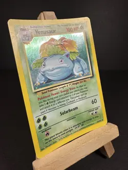 Pokemon Venusaur Base Set Holo Rare Card 15/102 LP - Image 3