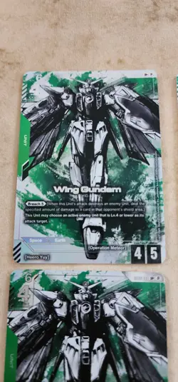 Gundam Card Game Wing Gundam English Beta Edition LR+ Alternate Art PLAYSET - Image 4