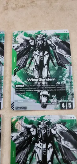 Gundam Card Game Wing Gundam English Beta Edition LR+ Alternate Art PLAYSET - Image 5