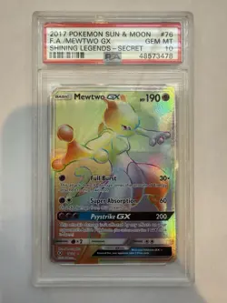 Pokemon Mewtwo GX Full Art Holo TCG Card Shining Legends 78/2017 - Image 1