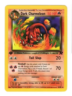 Dark Charmeleon 1st Edition Team Rocket 32/82 Pokemon Card LP - Image 1