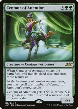 UNF CENTAUR OF ATTENTION 1x Rare Magic Unfinity MTG NM - Image 1
