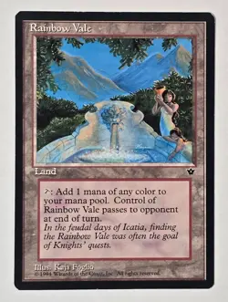 Rainbow Vale Fallen Empires Regular MP MTG Magic The Gathering Ships FAST - Image 1