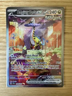 Pokemon Temporal Forces 208/162 Raging Bolt Ex Special Illustration Rare - Image 1