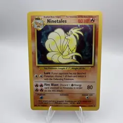 Pokemon TCG Ninetales Holo Rare Unlimited 12/102 Base Set - Image 1