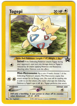 Togepi 30 Black Star Promo Regular Rare Vintage Pokemon Card - Image 1