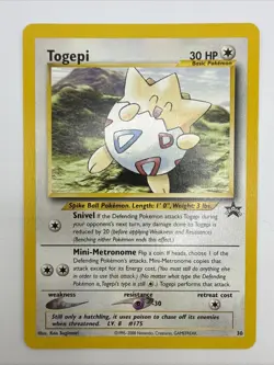 Togepi 30 Black Star Promo Regular Rare Vintage Pokemon Card - Image 3