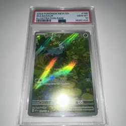 Pokemon Bulbasaur Illustration Rare Mew En 151 SV #166 PSA 10 Gem Mint - Image 2