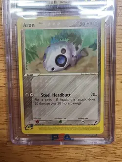 CGC 10 PRISTINE Aron Pokemon (2003) EX Sandstorm 56/100 - Image 5