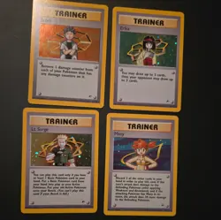 Pokemon Gym Heroes Trainer Bundle - Brock, Erika , Lt. Surge, and Misty - Holo - Image 1