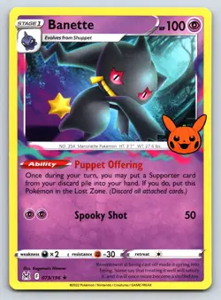Banette Rare Pokemon Stamped Halloween - 2003 Trick or Trade - 073/196 NM - Image 1