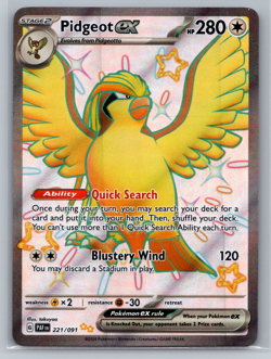 Pokemon TCG - Pidgeot ex - Paldean Fates 221/91 - Shiny Ultra Rare - NM - Image 1