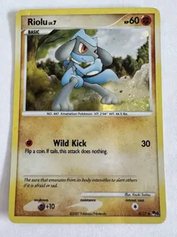 Pokemon Riolu (Holo) #8 - POP Series 6 - 2007 MP - Image 1