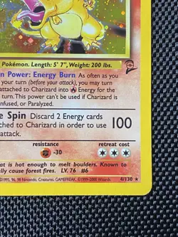 Charizard 4/130 Base Set 2 Holo 2000 Pokemon LP+ - Image 4
