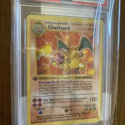 1999 Pokemon 1st Edition Shadowless Charizard Base Set Holo RARE #4 PSA 1 - Image 3