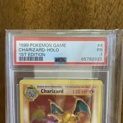 1999 Pokemon 1st Edition Shadowless Charizard Base Set Holo RARE #4 PSA 1 - Image 4