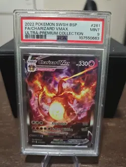 Pokemon 2022 BSP FA Charizard VMAX Ultra-Premium Collection SWSH261 PSA Mint 9 - Image 1