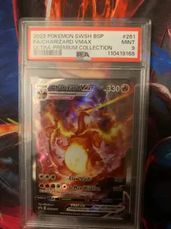 Pokemon 2022 BSP FA Charizard VMAX Ultra-Premium Collection SWSH261 PSA Mint 9 - Image 1