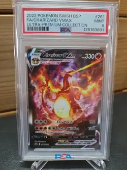 Pokemon 2022 BSP FA Charizard VMAX Ultra-Premium Collection SWSH261 PSA Mint 9 - Image 1