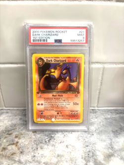 Pokemon 2000 1st Edition Dark Charizard 21/82 Team Rocket PSA 9 - Image 1