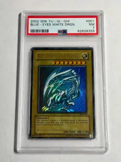 PSA 7 NM Blue-Eyes White Dragon SDK-001 Ultra Rare Unlimited Fade *8355 YUGIOH - Image 1