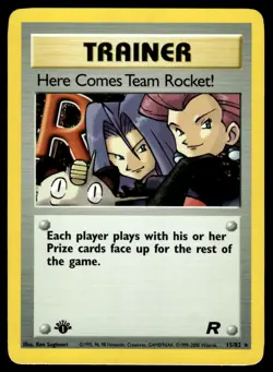 Pokemon TCG Team Rocket #15/82 Here Comes Team Rocket! 1st Edition LP+ - Image 1