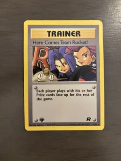 Here Comes Team Rocket-1st Edition Excellent Condition Pokemon TCG - Image 1