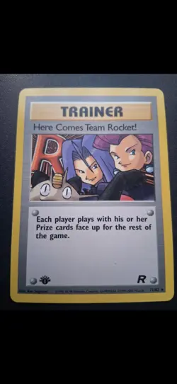 Here Comes Team Rocket-1st Edition Excellent Condition Pokemon TCG - Image 1