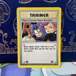Pokemon TCG Here Comes Team Rocket 1st Edition Holo Rare 15/82 NM - Image 1
