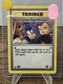 Pokemon TCG Team Rocket 1st Edition Here Comes Team Rocket 71/82 MP WOTC - Image 1