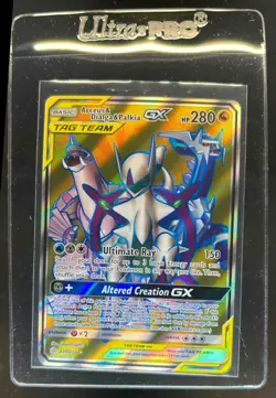 2019 Pokemon Sun & Moon Cosmic Eclipse Arceus Dialga Palkia Tag Team #220/236 - Image 1