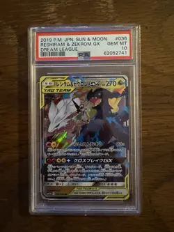 2019 Pokemon Sun & Moon Cosmic Eclipse Reshiram Zekrom GX PSA 10 - Image 2