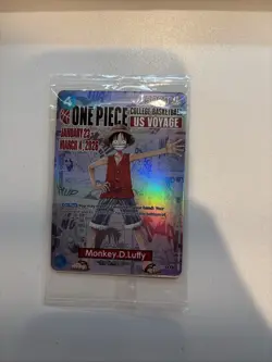 One Piece D. Luffy US College Basketball Promo Card & Poster - (Sealed) - Image 1
