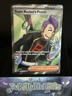 Pokemon Card Team Rocket's Petrel 226/182 Full Art Ultra Rare Destined Rivals NM - Image 1
